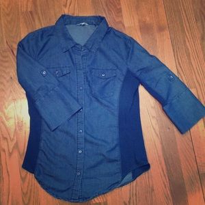 Jean shirt with thermal siding